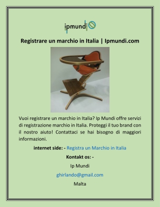 Registrare un marchio in Italia  Ipmundi