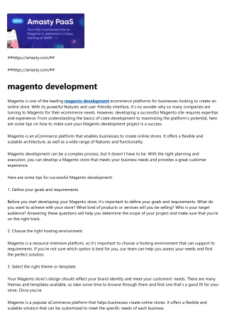 magento development