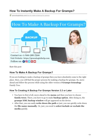 How To Instantly Make A Backup For Gramps?