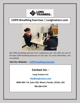 COPD Breathing Exercises | Lungtrainers.com