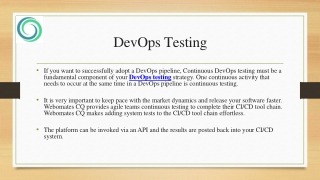 DevOps Testing