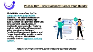 Pitch N Hire - Best Company Career Page Builder