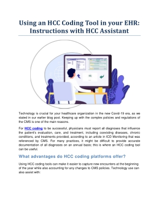 Using an HCC Coding Tool in your EHR: Instructions with HCC Assistant