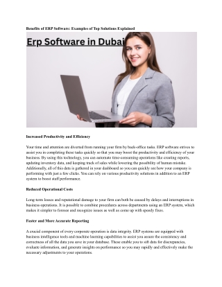 Erp Software in Dubai