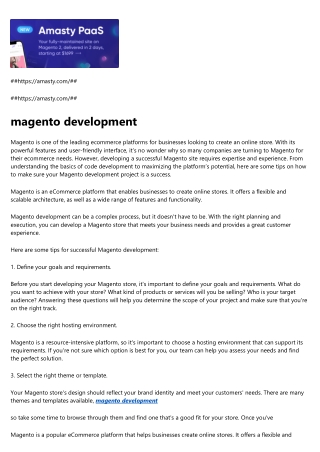 magento development