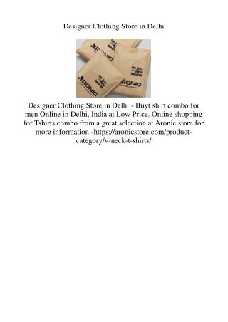 Designer Clothing Store in Delhi