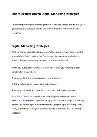 Digital Marketing Strategies