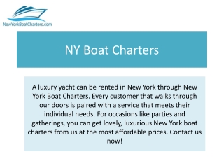 NY Boat Charters