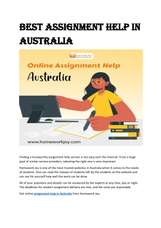 Best Assignment Help in Australia