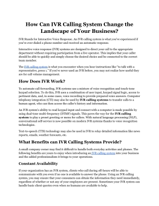 How IVR Can Change the Landscape of your business_ .docx