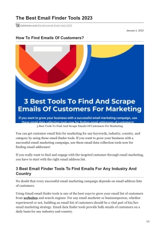 1The Best Email Finder Tools 2023