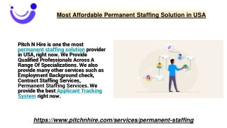 Most Affordable Permanent Staffing Solution in USA