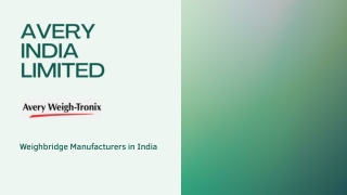 Top Weighbridge Manufacturers in India | Avery Weigh-Tronix