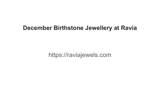 December Birthstone Jewellery at Ravia