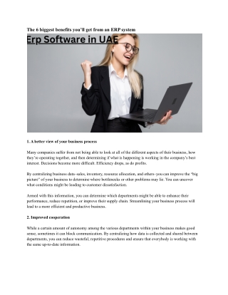 Erp Software in UAE