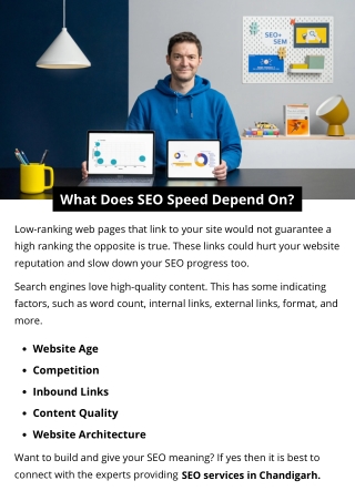 What Does SEO Speed Depend On