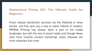 Marketwired Pricing 101_ The Ultimate Guide for Beginners