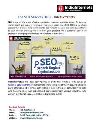 Top SEO Services Delhi