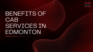 Benefits Of Cab Services In Edmonton