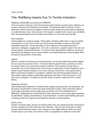 WellBeing Impacts Due To Termite Infestation_ AZ Pest