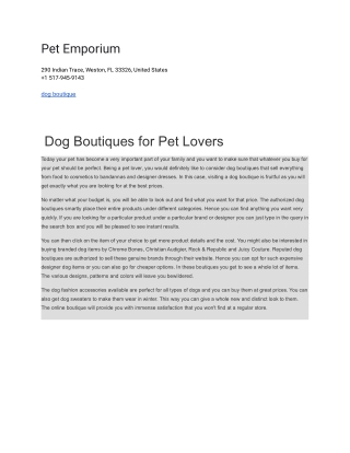 Pet Emporium