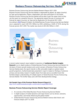 Business Process Outsourcing Services Market
