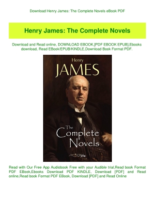 Download Henry James The Complete Novels eBook PDF