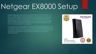 Netgear EX8000 Setup