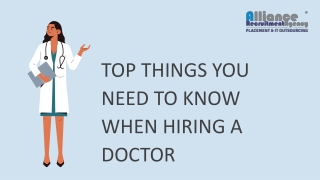 Top things you need to know when hiring a doctor