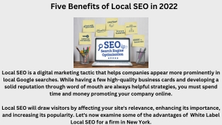 Five Benefits of Local SEO in 2022