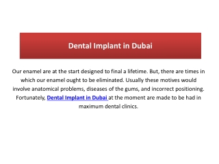 Dental Implant Dubai