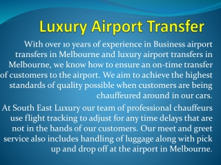 Luxury Airport Transfer