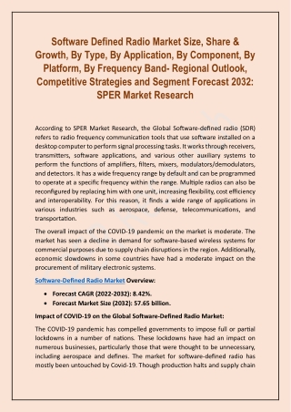 Software Defined Radio Market