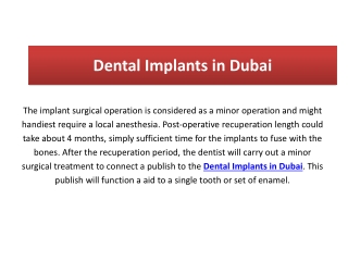Best Clinic of Dental Implants in Dubai