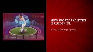 How Sports Analytics is used in IPL