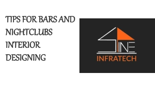Tips For Bars And Nightclubs Interior Designing