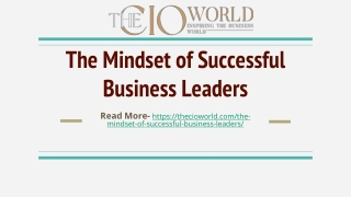 The Mindset of Successful Business Leaders