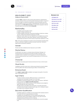 NDA Eligibility Criteria for 2023 | Download Pdf