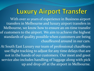 Luxury Airport Transfer