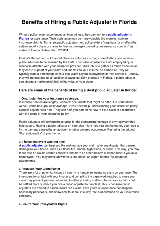 Public Adjuster