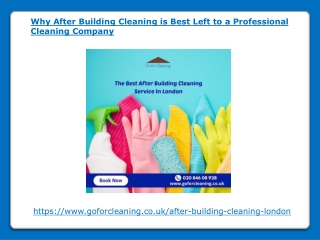 Why After Building Cleaning is Best Left to a Professional Cleaning Company