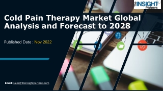 Cold Pain Therapy Market to Make Great Impact In Near Future by 2027