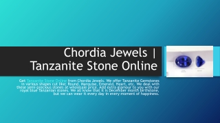 Tanzanite Stone Online