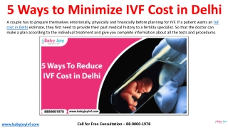 5 Ways to Minimize IVF Cost in Delhi