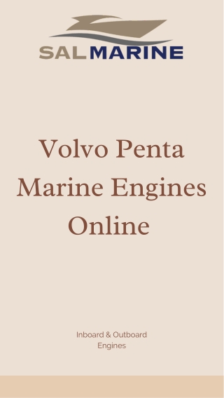 Volvo Penta Marine Engines Online in UK