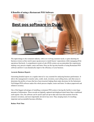Best pos software in Dubai