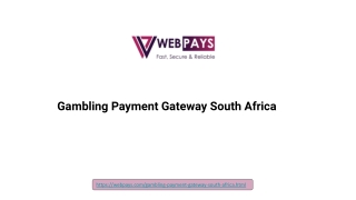 Gambling Payment Gateway South Africa