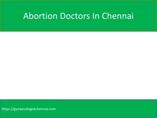 abortion doctors in Chennai