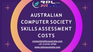 Australian Computer Society Skills Assessment Costs