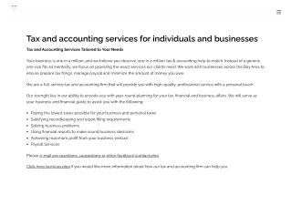 Small Business Tax Preparation and Bookkeeping Oakland CA